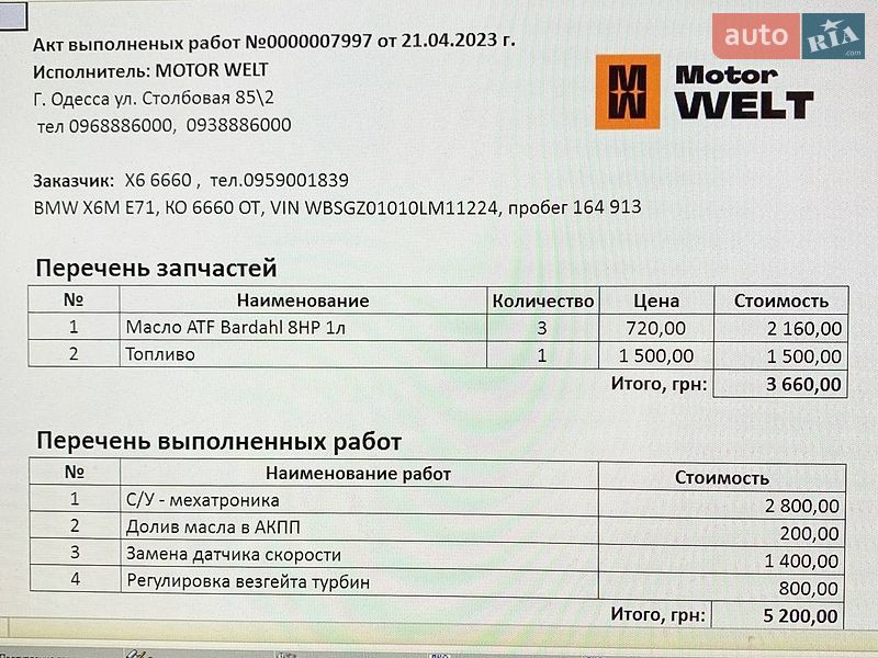 Внедорожник / Кроссовер BMW X6 M 2009 в Одессе