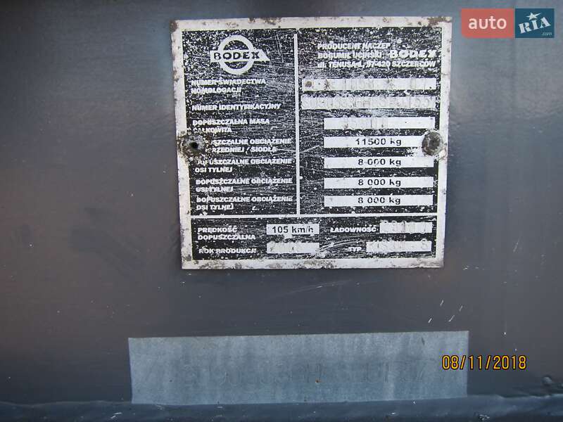 Самосвал полуприцеп Bodex SAF 2006 в Виннице