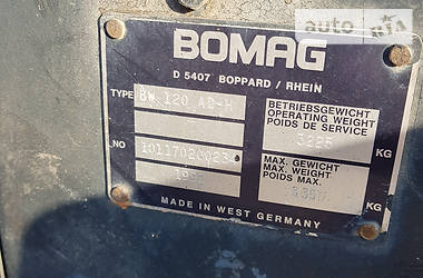 Дорожный каток Bomag BW-120AD 1992 в Луцке