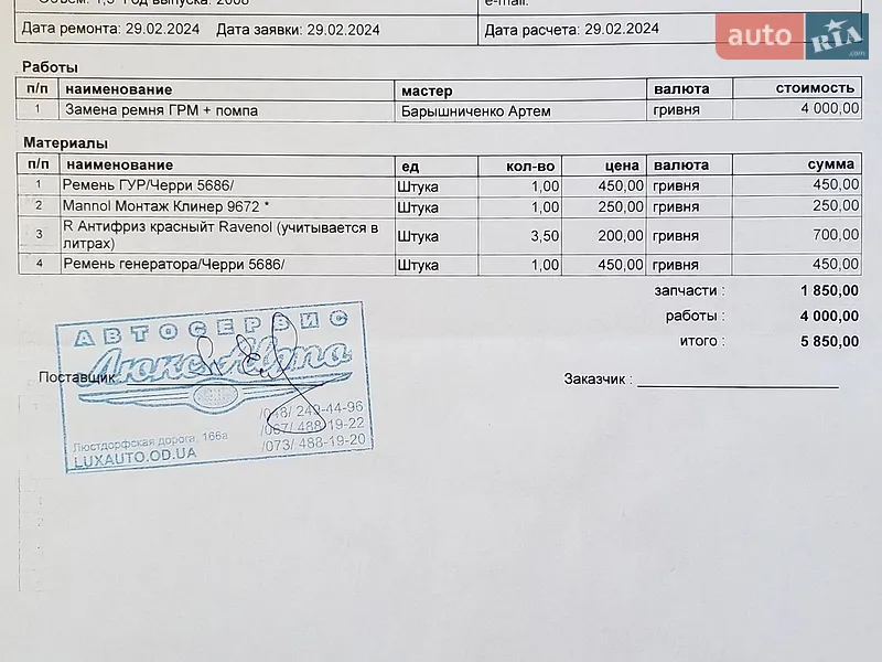 Хэтчбек Chery Kimo 2008 в Одессе документ