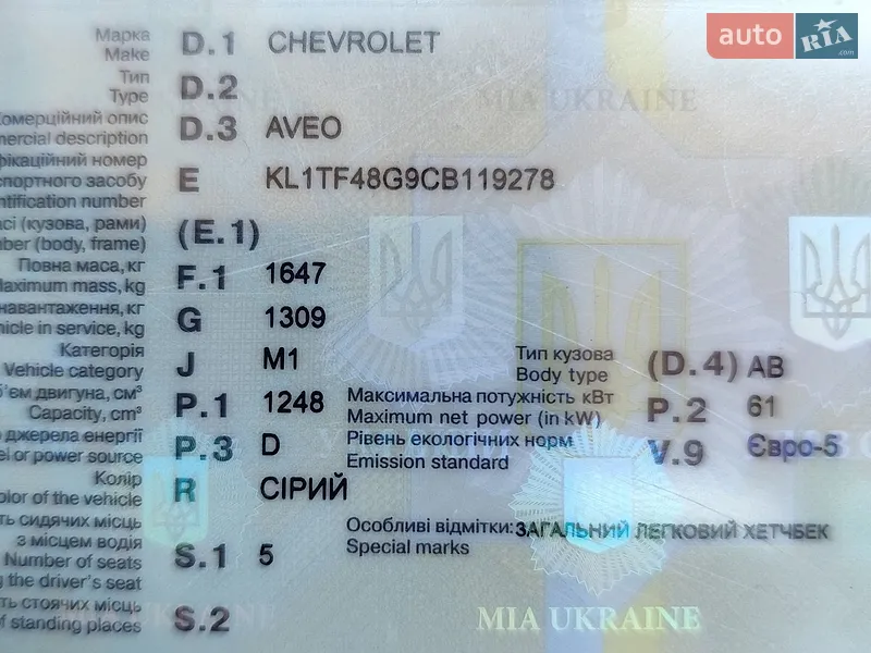 Chevrolet Aveo 2012