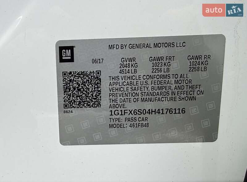 Хетчбек Chevrolet Bolt EV 2017 в Києві