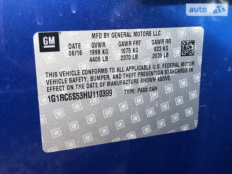 Хэтчбек Chevrolet Volt 2017 в Одессе