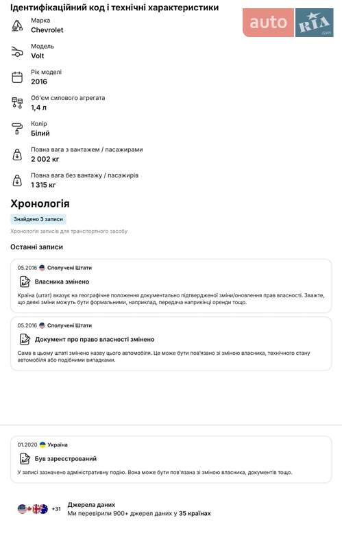 Хэтчбек Chevrolet Volt 2016 в Одессе