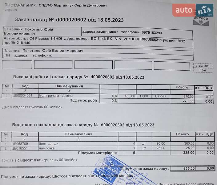 Микровэн Citroen C4 Picasso 2012 в Тернополе