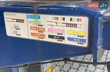 Контейнеровоз полуприцеп D-Tec FT-4303V 2015 в Ровно фото 7 Контейнеровоз полуприцеп D-Tec FT-4303V 2015 в Ровно