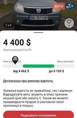 Хетчбек Dacia Sandero 2009 в Арбузинці