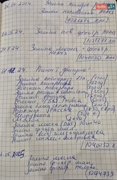 Тягач DAF XF 105 2009 в Львове документ