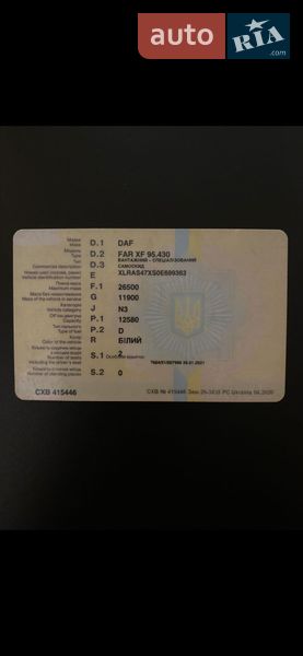 Зерновоз DAF XF 95.430 2005 в Софиевке