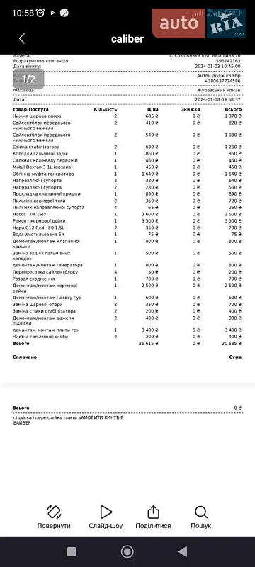 Внедорожник / Кроссовер Dodge Caliber 2006 в Львове документ