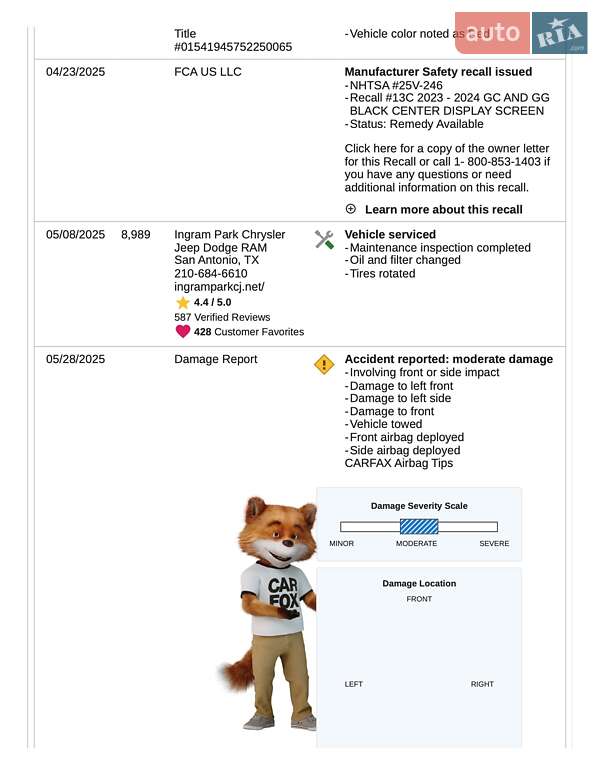 Внедорожник / Кроссовер Dodge Hornet 2023 в Черновцах фото 7 Внедорожник / Кроссовер Dodge Hornet 2023 в Черновцах