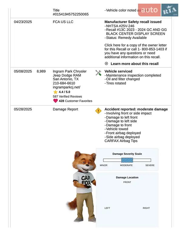 Внедорожник / Кроссовер Dodge Hornet 2023 в Черновцах документ 6 фото Внедорожник / Кроссовер Dodge Hornet 2023 в Черновцах документ