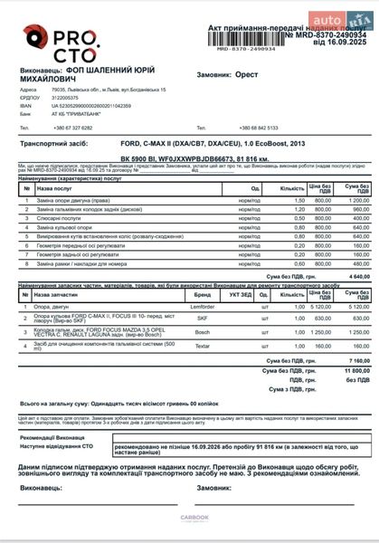 Минивэн Ford C-Max 2013 в Львове