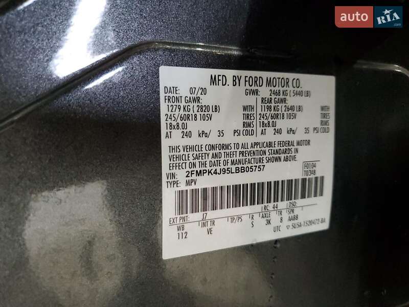 Внедорожник / Кроссовер Ford Edge 2020 в Киеве фото 12 Внедорожник / Кроссовер Ford Edge 2020 в Киеве