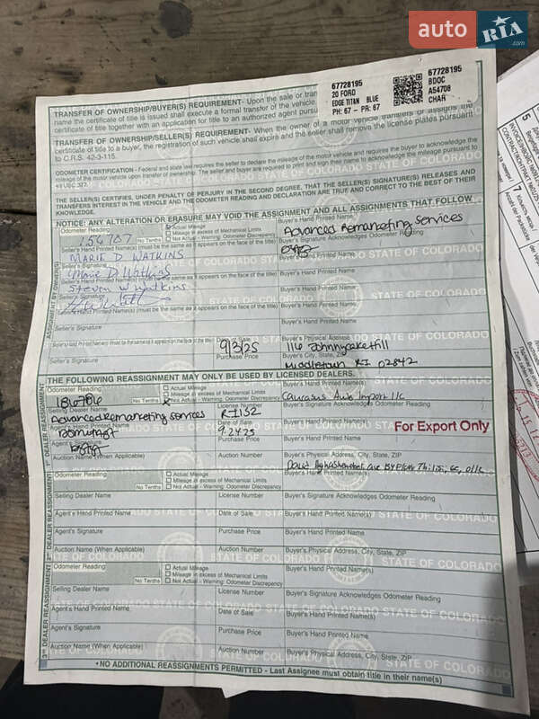 Внедорожник / Кроссовер Ford Edge 2020 в Дубно