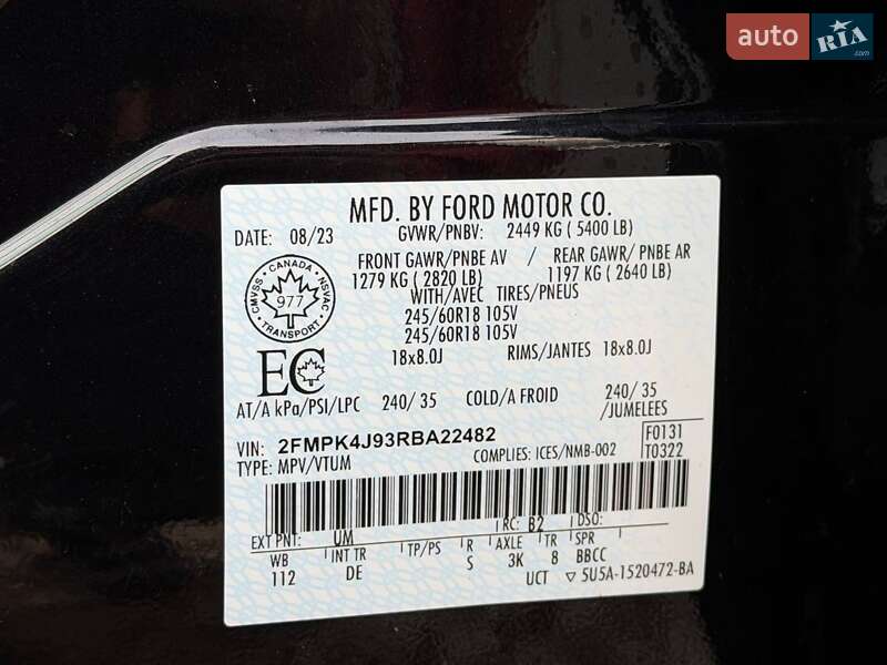 Внедорожник / Кроссовер Ford Edge 2023 в Одессе