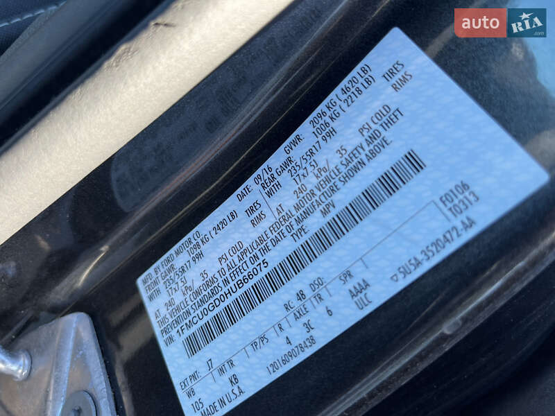 Внедорожник / Кроссовер Ford Escape 2016 в Львове