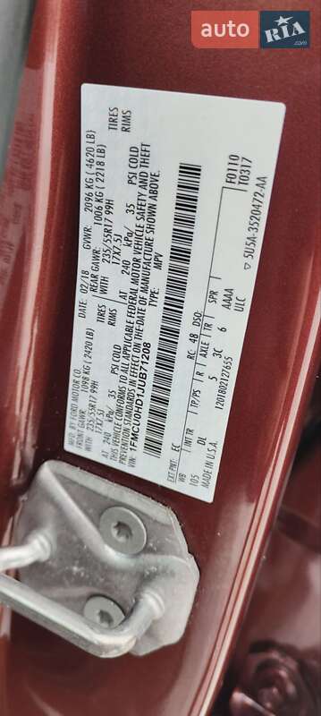 Позашляховик / Кросовер Ford Escape 2018 в Дубні фото 68 Позашляховик / Кросовер Ford Escape 2018 в Дубні