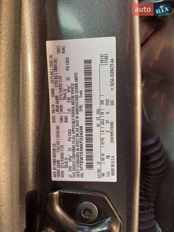 Пікап Ford F-150 2019 в Львові