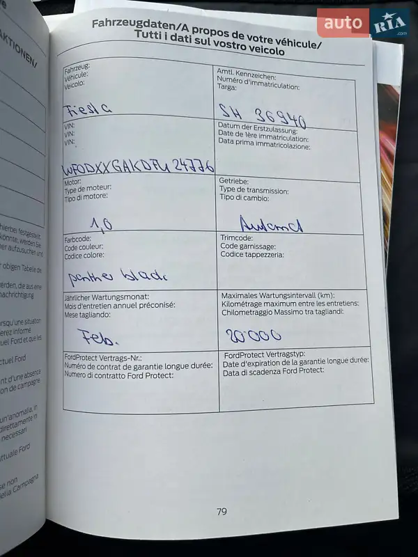 Хэтчбек Ford Fiesta 2015 в Ужгороде документ