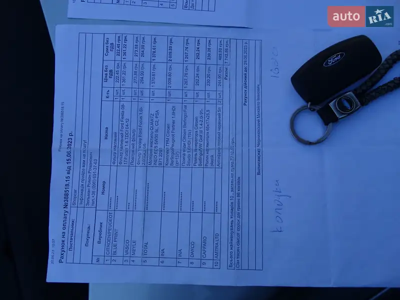 Универсал Ford Focus 2010 в Дрогобыче документ