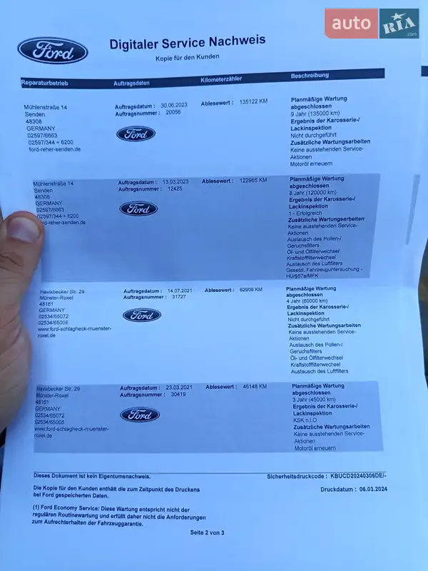 Універсал Ford Focus 2019 в Києві документ