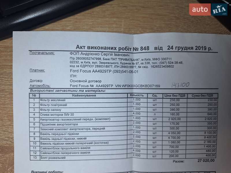 Хэтчбек Ford Focus 2011 в Киеве