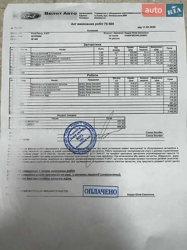 Хэтчбек Ford Focus 2017 в Львове документ 7 фото Хэтчбек Ford Focus 2017 в Львове документ