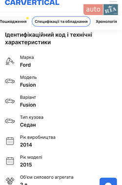 Седан Ford Fusion 2014 в 