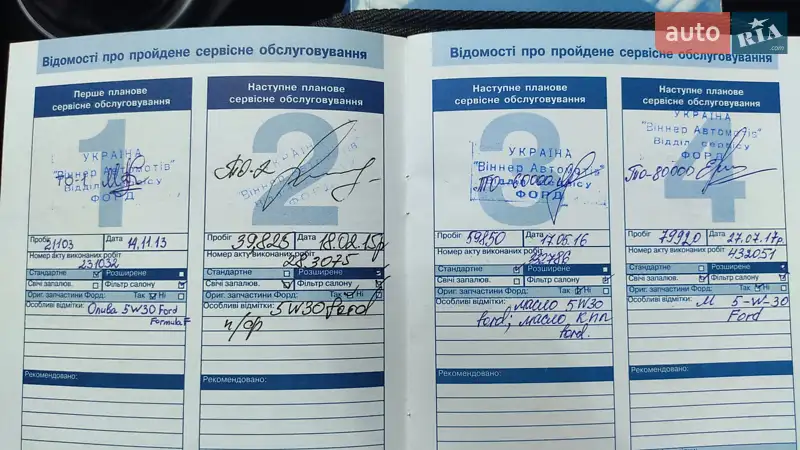Хэтчбек Ford Fusion 2011 в Виннице документ