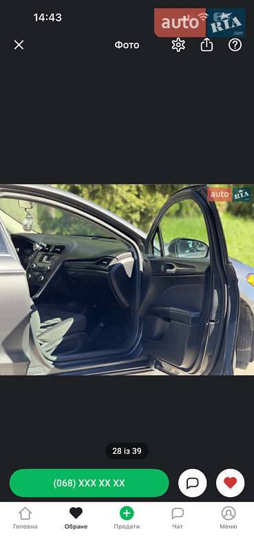 Седан Ford Fusion 2018 в Тернополе