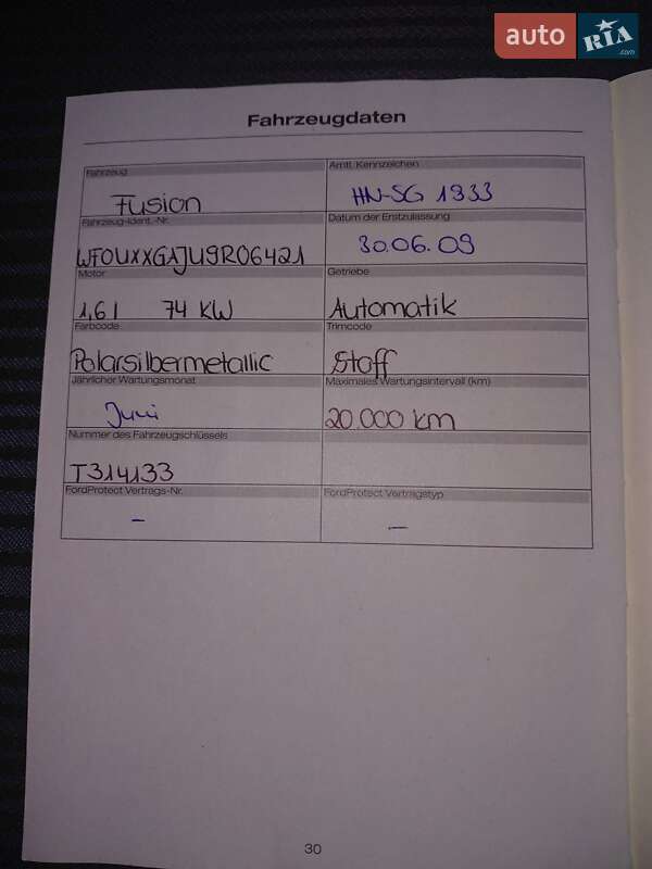 Хэтчбек Ford Fusion 2009 в Виннице