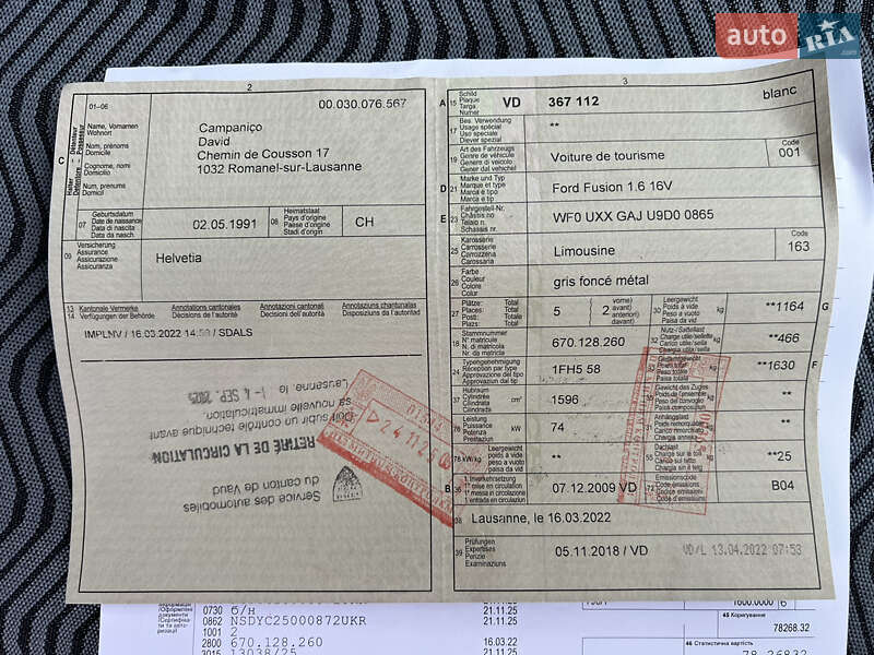 Хэтчбек Ford Fusion 2009 в Луцке