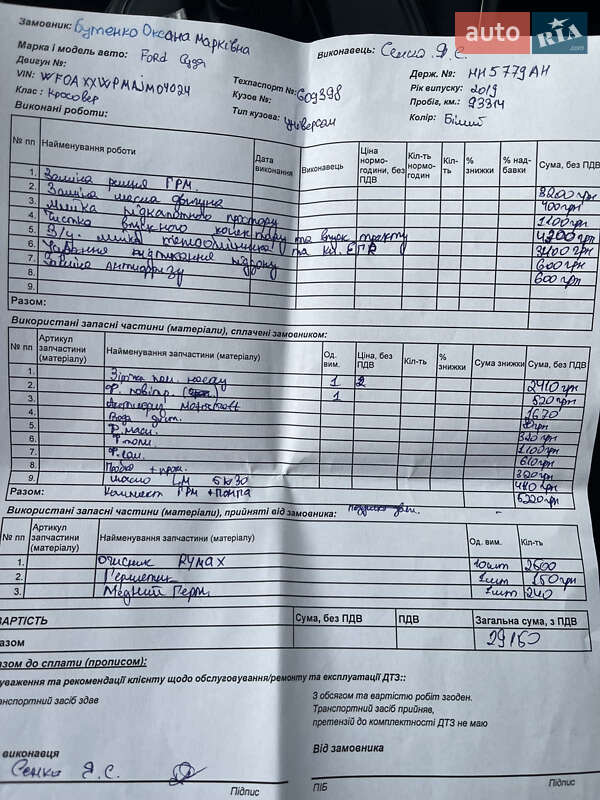 Позашляховик / Кросовер Ford Kuga 2018 в Одесі