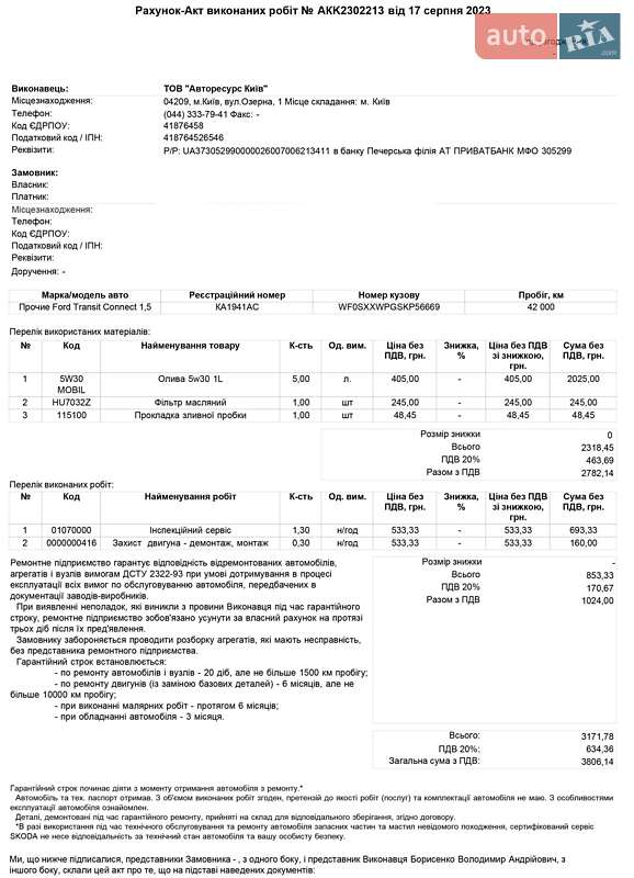 Вантажний фургон Ford Transit Connect 2019 в Києві
