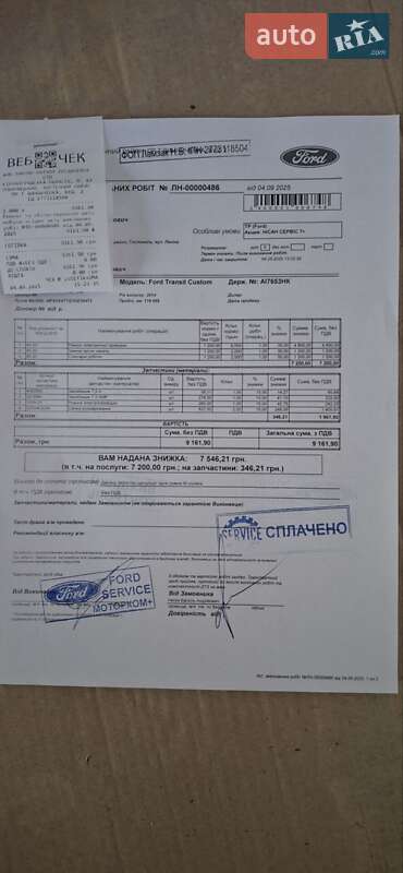 Грузовой фургон Ford Transit Custom 2014 в Кропивницком