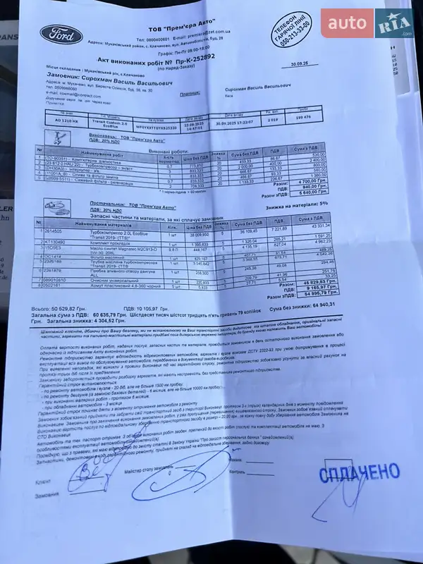 Мікроавтобус вантажний (до 3,5т) Ford Transit Custom 2019 в Мукачевому документ 3 фото Мікроавтобус вантажний (до 3,5т) Ford Transit Custom 2019 в Мукачевому документ