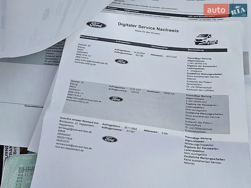 Грузовой фургон Ford Transit Custom 2022 в Радомышле документ