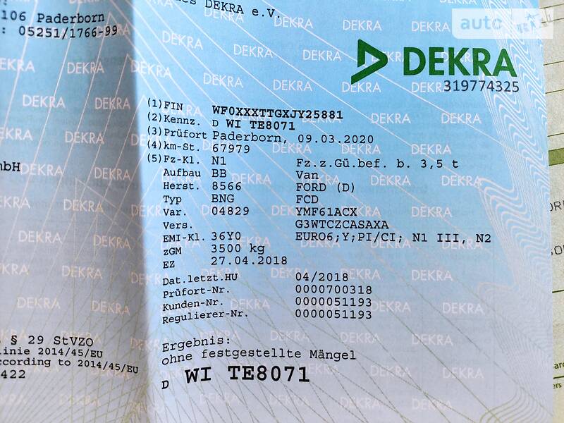 Вантажопасажирський фургон Ford Transit 2018 в Чернівцях