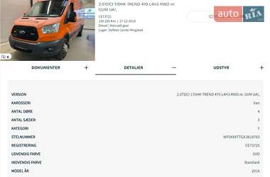 Грузовой фургон Ford Transit 2018 в 