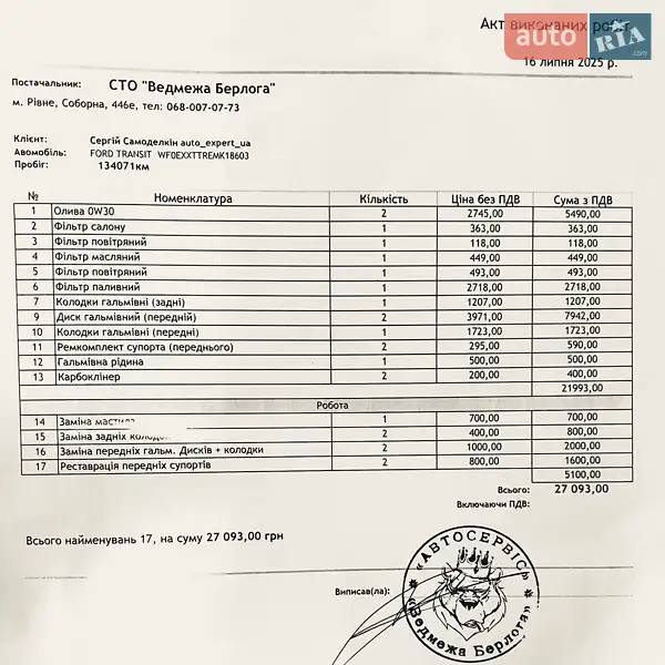 Грузовой фургон Ford Transit 2021 в Киеве документ