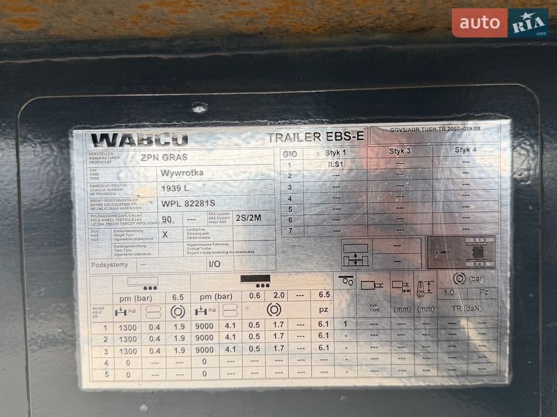 Самосвал полуприцеп GRAS GS 2020 в Киеве фото 8 Самосвал полуприцеп GRAS GS 2020 в Киеве