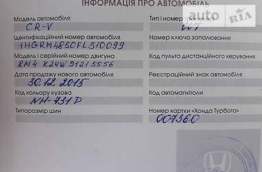 Внедорожник / Кроссовер Honda CR-V 2015 в 