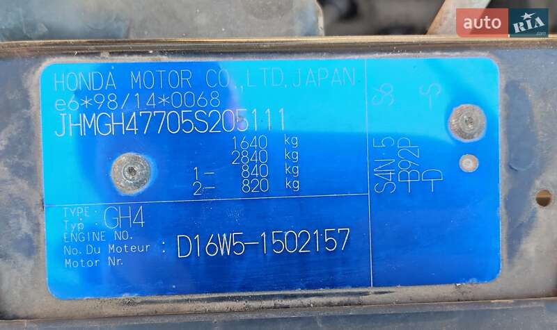 Внедорожник / Кроссовер Honda HR-V 2005 в Межгорье