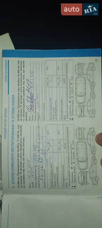 Седан Hyundai Elantra 2017 в Полтаве документ