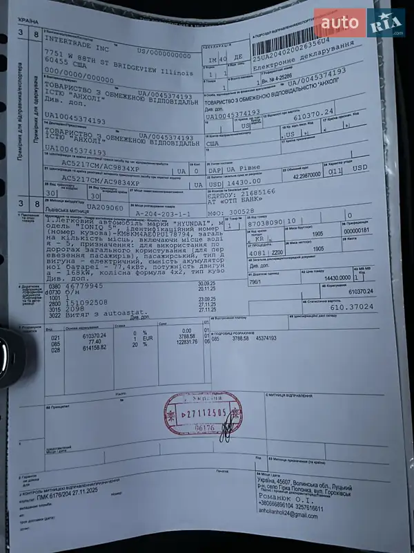 Позашляховик / Кросовер Hyundai Ioniq 5 2023 в Рівному документ 2 фото Позашляховик / Кросовер Hyundai Ioniq 5 2023 в Рівному документ