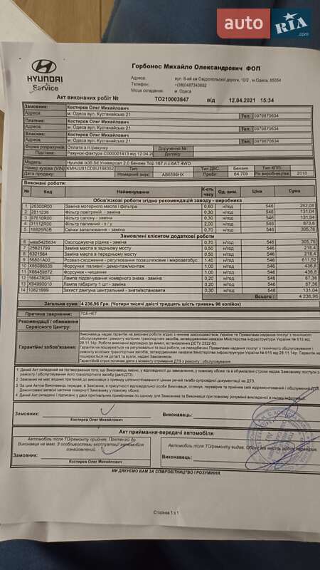 Внедорожник / Кроссовер Hyundai ix35 2010 в Одессе фото 43 Внедорожник / Кроссовер Hyundai ix35 2010 в Одессе