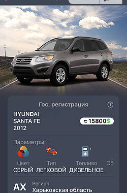 Внедорожник / Кроссовер Hyundai Santa FE 2012 в Харькове