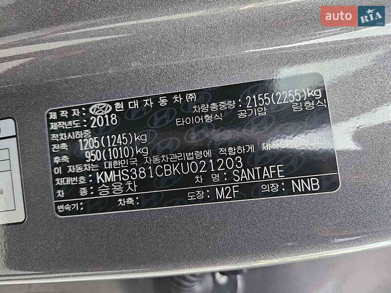Внедорожник / Кроссовер Hyundai Santa FE 2018 в Днепре