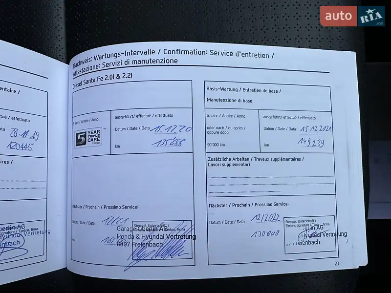 Внедорожник / Кроссовер Hyundai Santa FE 2014 в Радивилове документ